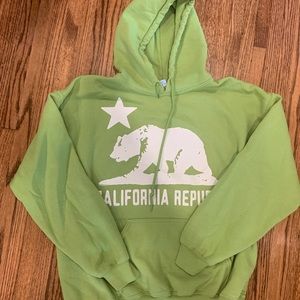 Excellent condition, fun California Green Hoodie Large.